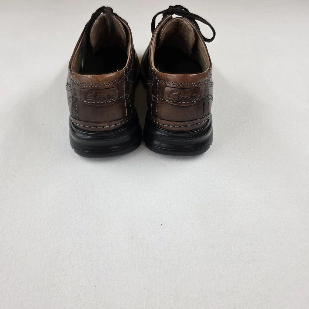 Clarks Touareg Vibe Men's Brown Leather Lace-Up Oxford Shoes 8.5M 70852